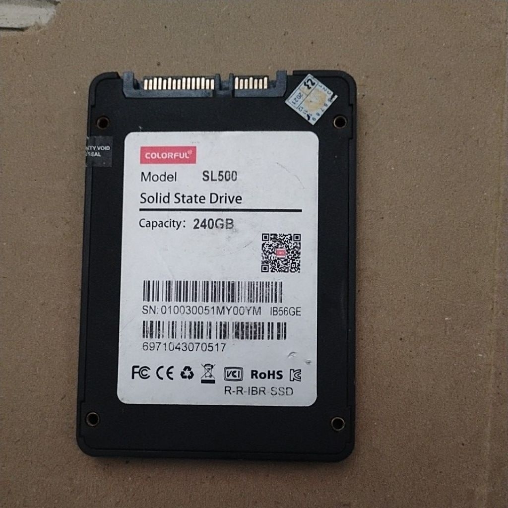 SSD SATA 240GB kondisi rusak