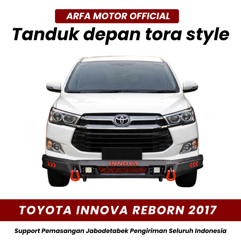 TANDUK DEPAN INNOVA REBORN 2017 CUSTOM TORA TOWING PENGAMAN PELINDUNG BEMPER ANTI KARAT