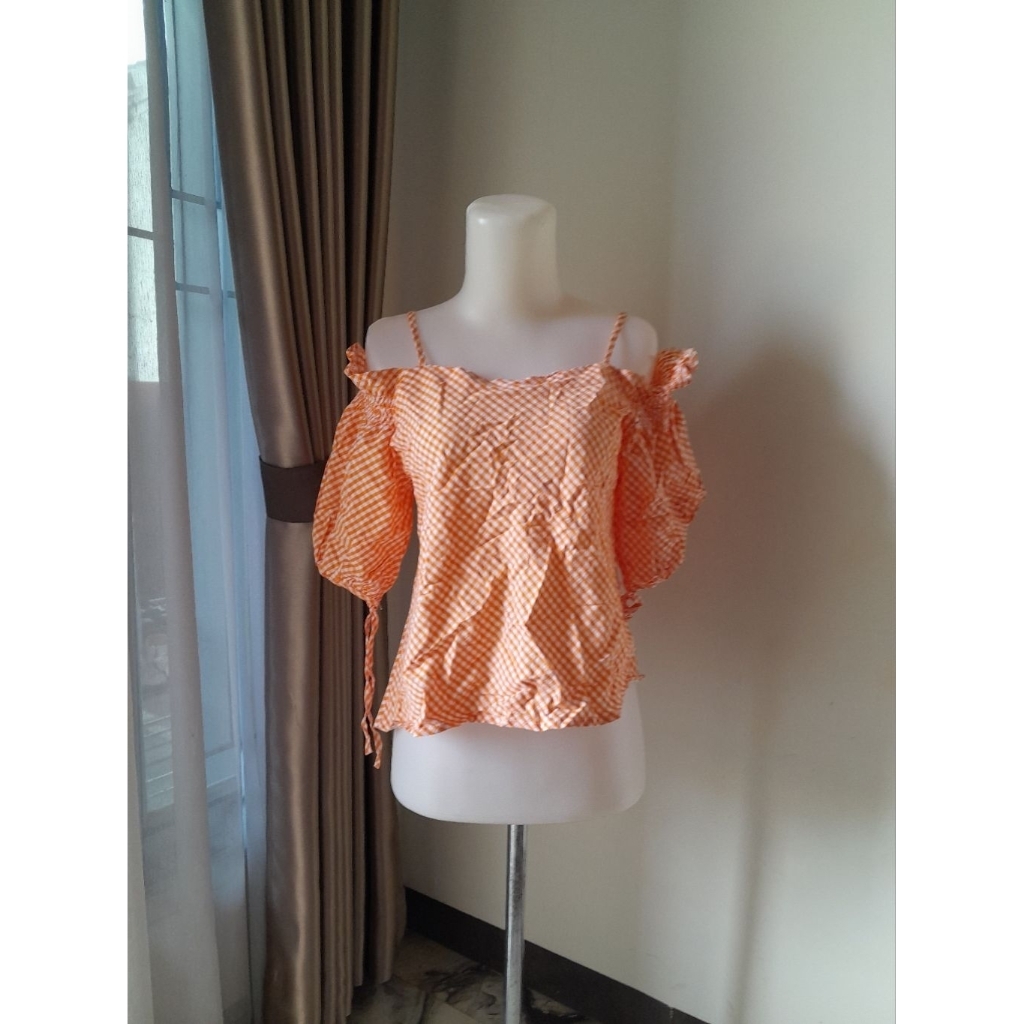 Korean Sabrina Blouse, Blouse Sabrina
