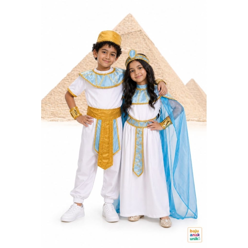 Kostum King Egypt / Kostum Raja Mesir / Baju Pangeran / Baju Raja Mesir Anak / Kostum Pawai Anak / K