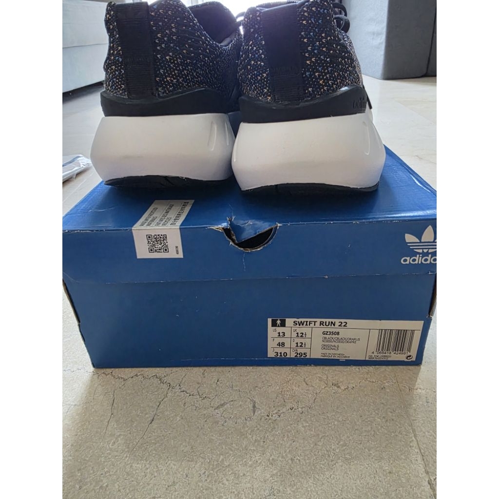 Adidas Swift Run 22 Knit Runner Black Multi Speckle | Size US 13 (EU 48)