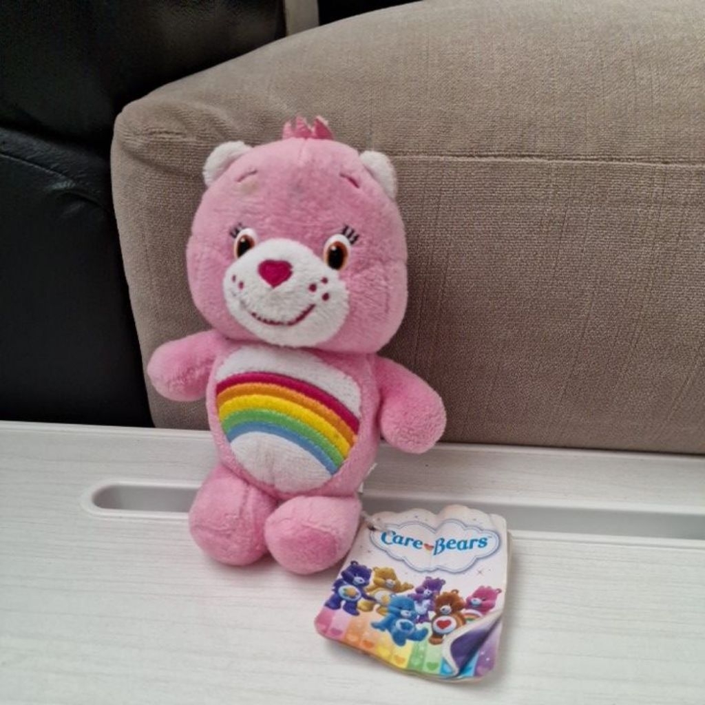 gantungan kunci boneka care bears warna pink