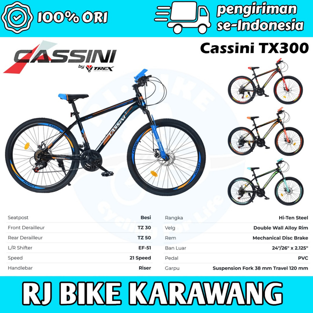 Sepeda Gunung MTB 26 inch Cassini T300 TX300