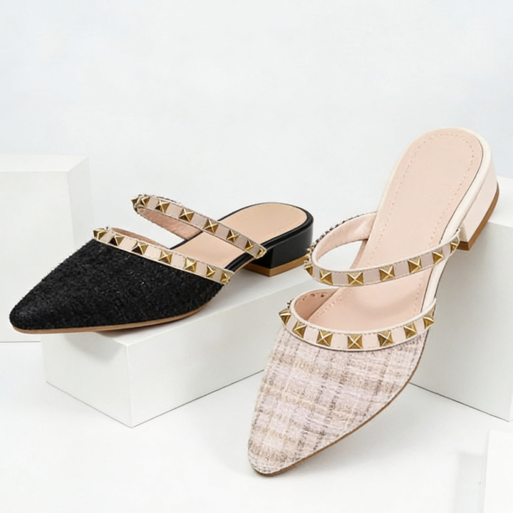 Flat Shoes Wanita Mules Casual Nyaman Ringan Fashion Kekinian | CK561