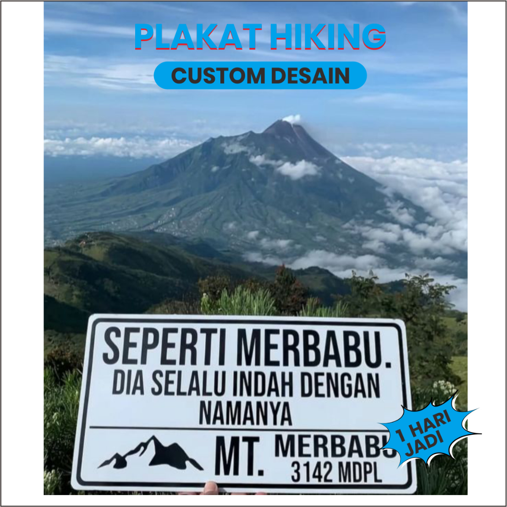 Papan Nama Summit Pendakian Gunung | Akrilik Custom Estetik | Custom Akrilik Plakat Gunung | Plakat 