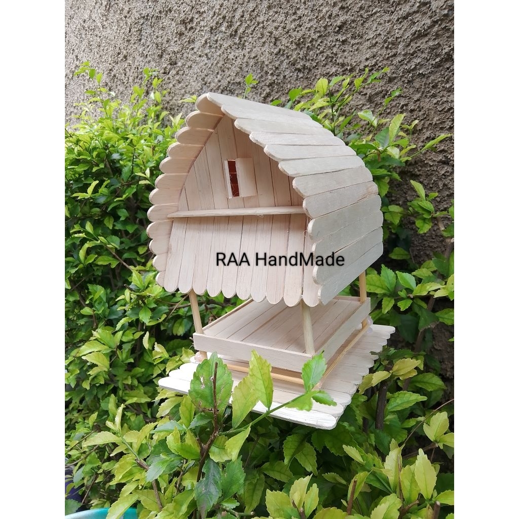 miniatur rumah adat jineng bali stik eskrim LED