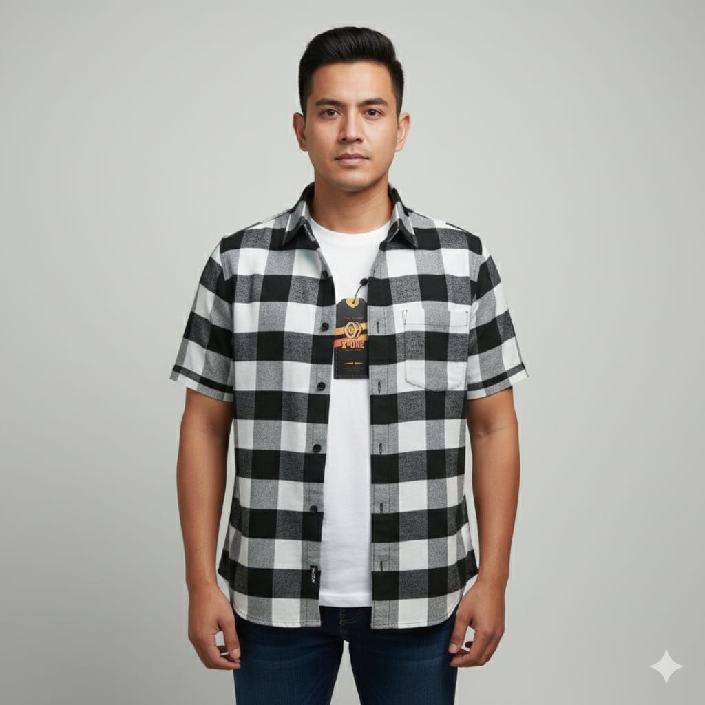 Flanel Pendek Pria original oversize XXL XXXL