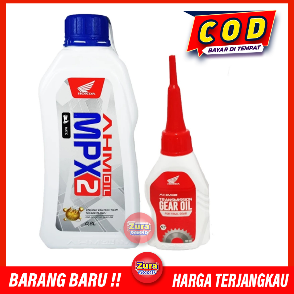 PAKET OLI MOTOR MATIC HONDA AHM MPX2 PLUS OLI GARDAN HONDA AHM / PAKET OLI MPX2 PLUS OLI GARDAN AHM 