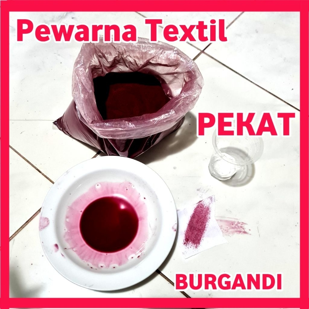 Pewarna pakaian / Wantex kiloan warna Burgandi 1kg