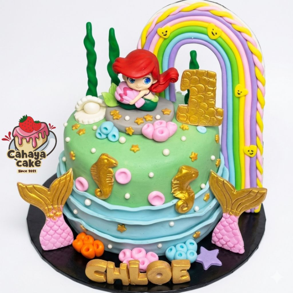 Mermaid Cake / Kue Ulang Tahun Mermaid / Kue Ultah Custom