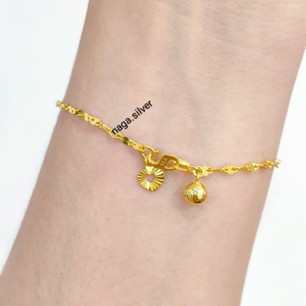 Gelang Tangan Anak Dan Dewasa Biji Kopi Perak 925 Asli