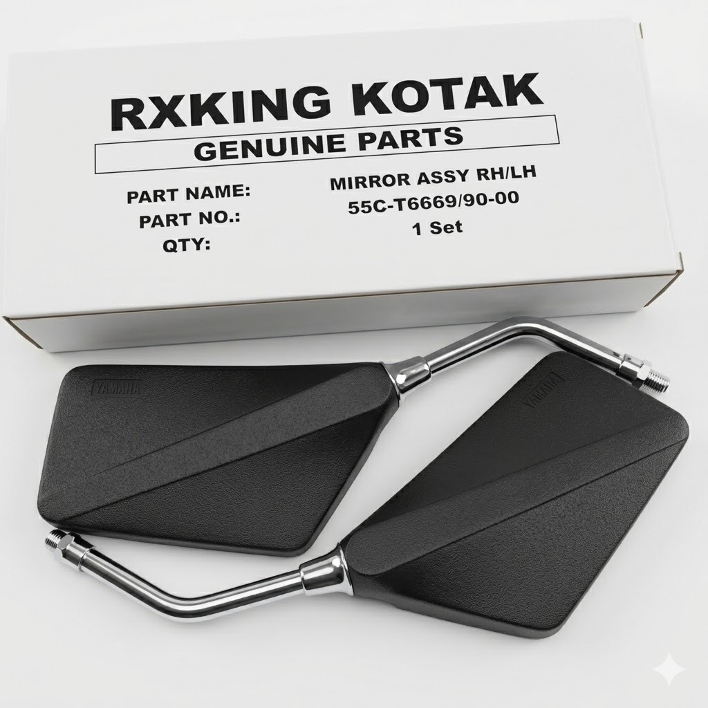 spion kotak tempe rx king old rxs rx spesial berlogo yamaha TANGKAI CROM TERBAIK SEPERTI ORI BERLOGO