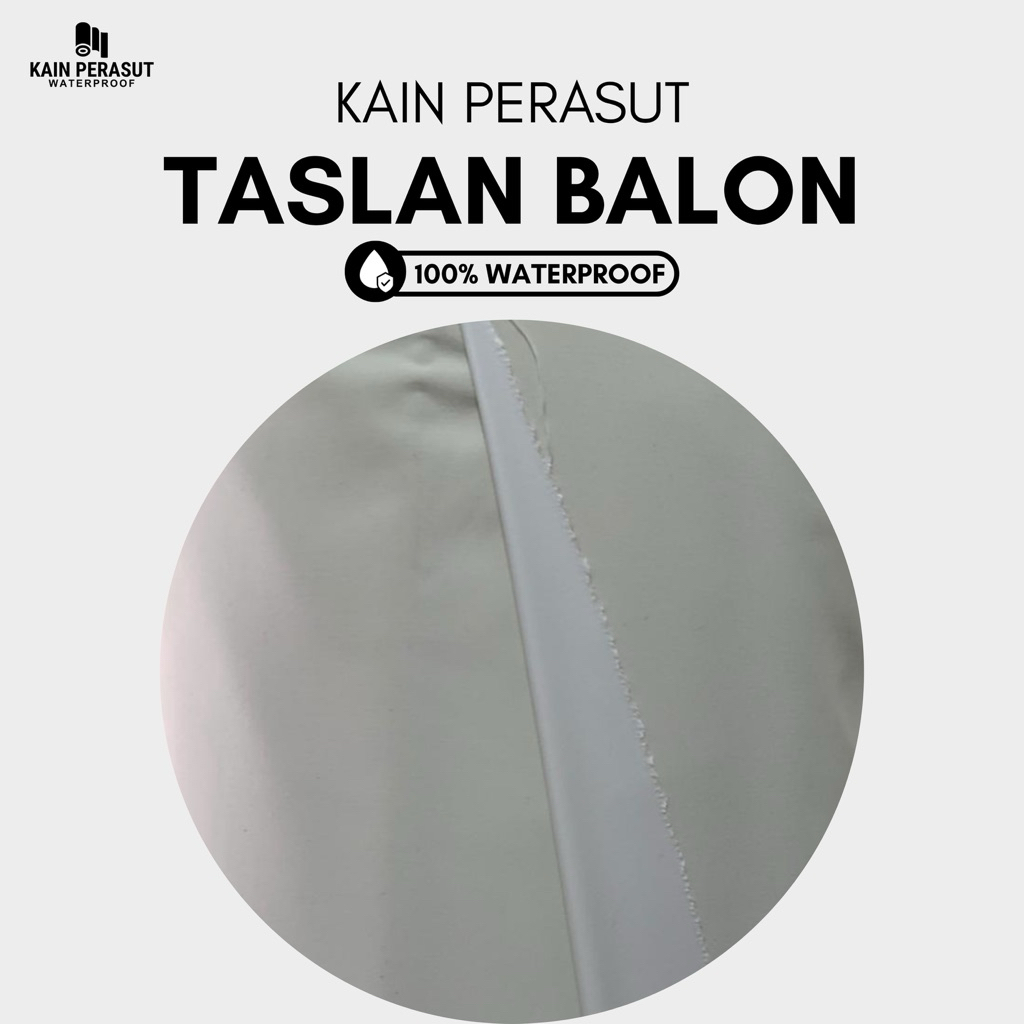 Kain Taslan Balon Waterproof Cream Muda