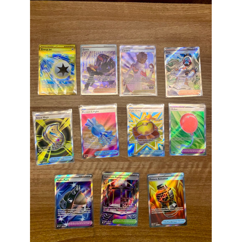 Pokemon TCG Kartu Trainer “Protein kekuatan, Kolosium pertarungan, Helm punk, Permen langka, Sinyal 