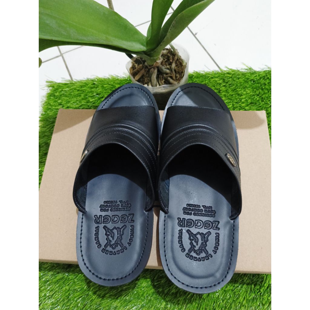 sandal kulit pria dewasa ,zeger P 323 original 100%