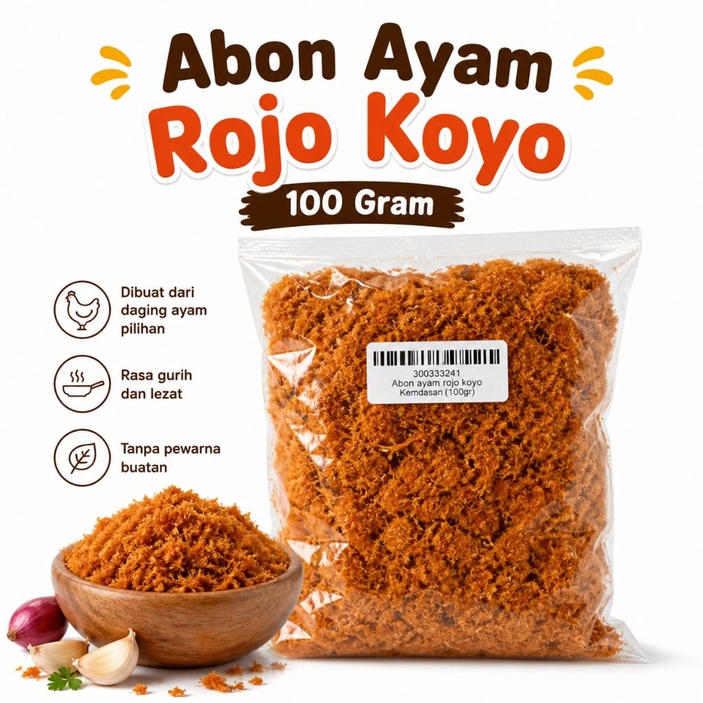 Abon Ayam Cap Rojo Koyo Kemasan 100 Gram [Harum Snack Official]