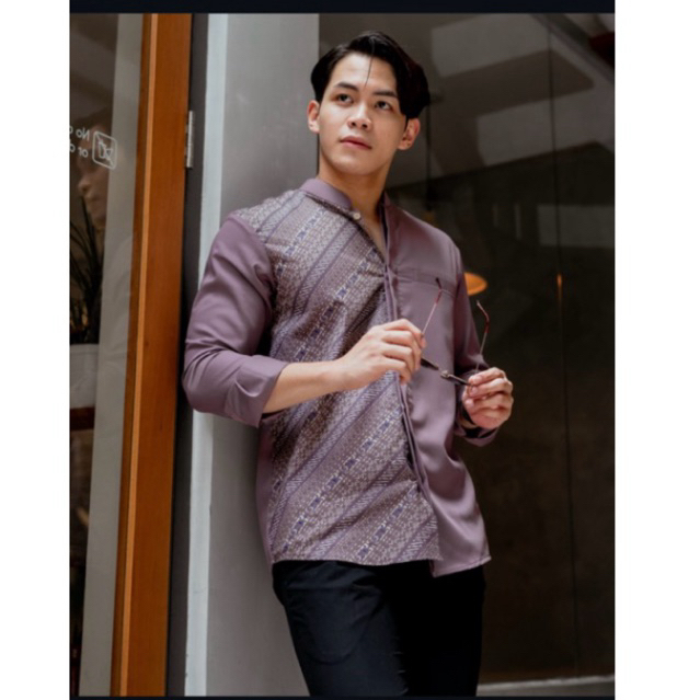 Kemeja Batik Pria NUC.ID Zaki (Dusty purple)
