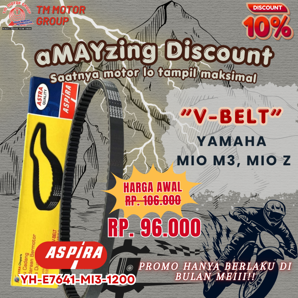 V-BELT/VANBELT YAMAHA MIO M3, MIO Z ORIGINAL ASPIRA