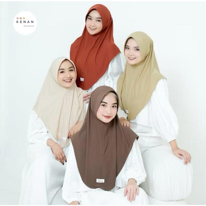 KENAN Lana Instan Bergo Daily Hijab Size L / Kerudung Kenan Lana Original Jilbab Sport Olahraga