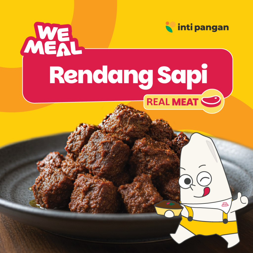 WEMEAL LAUK RENDANG SAPI 100gr I Khas Minang & Daging Empuk I Tanpa Bahan Pengawet I Penyimpanan Suh