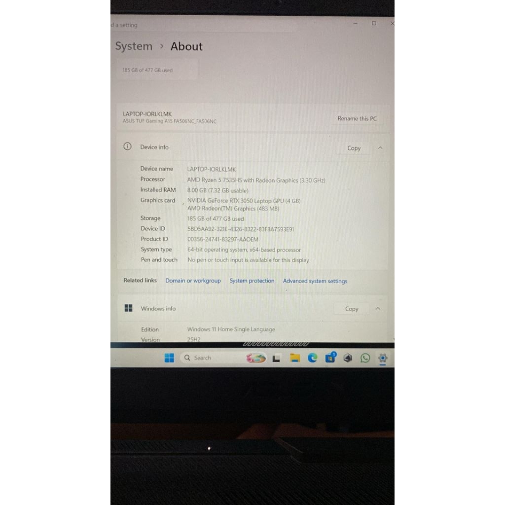 asus tuf A15