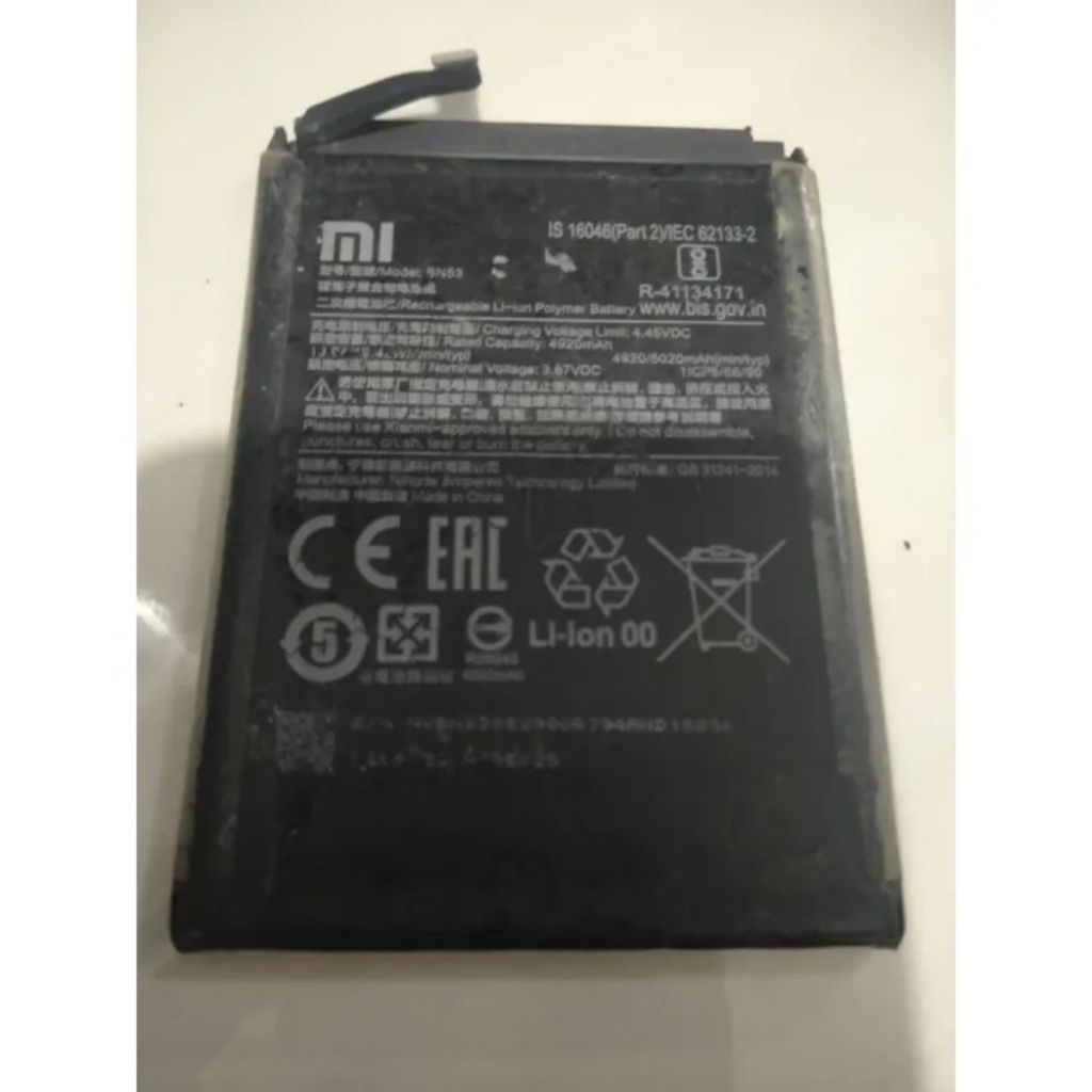 Batre Hp Redmi Not 9 Pro / Not 10 pro BN53 cabutan normal OK