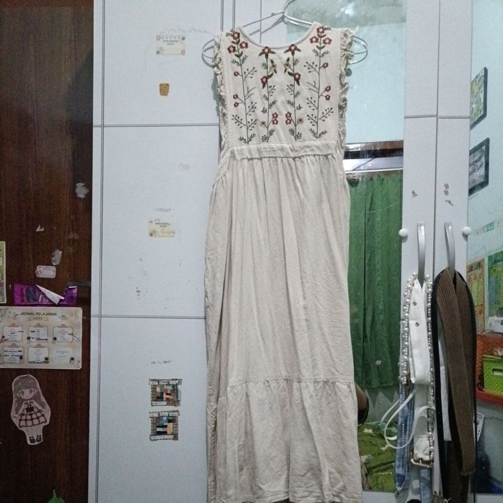 Outer Midi Linen Bordir Preloved Pribadi