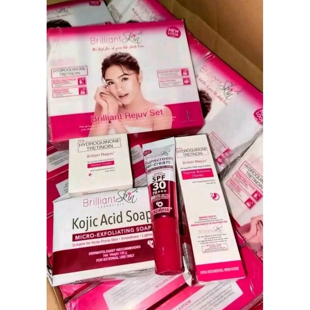 Skincare Brilliant Rejuv Set Mengatasi Flek Hitam, Meratakan Warna Kulit, Mencerahkan Wajah