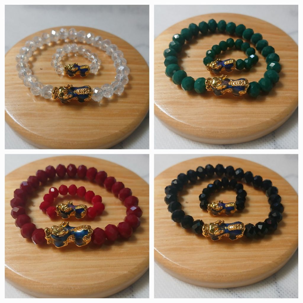 COD ( BISA BAYAR DI TEMPAT ) Set Gelang Cincin Pixiu Naga 3D Premium