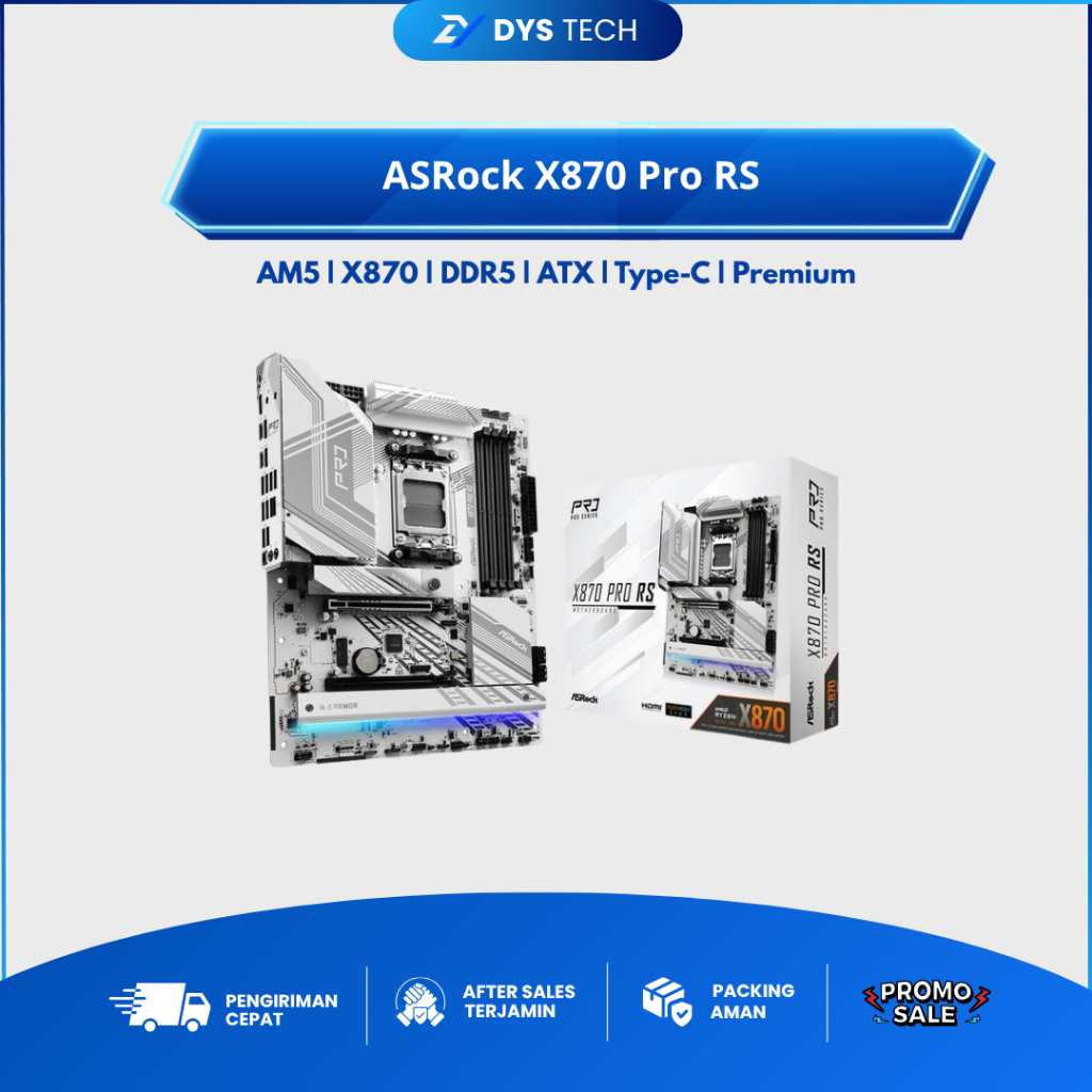 ASRock X870 Pro RS | Motherboard AM5, AMD X870, DDR5, USB3.2 Type-C, SATA3
