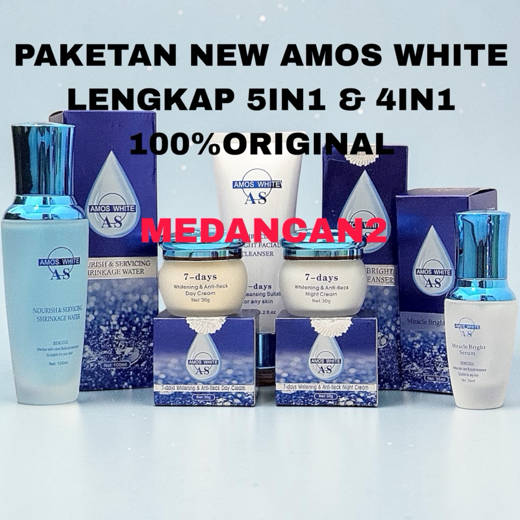 MC-PAKETAN NEW AMOS WHITE LENGKAP 5IN1 & 4IN1 100%ORIGINAL