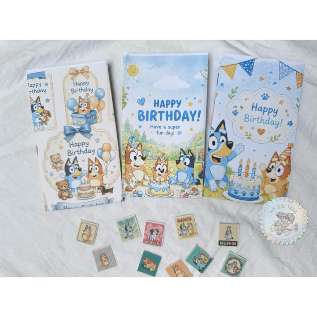 Paper bag Bluey birthday theme / kantong kertas tema bluey / cute mini paper bag