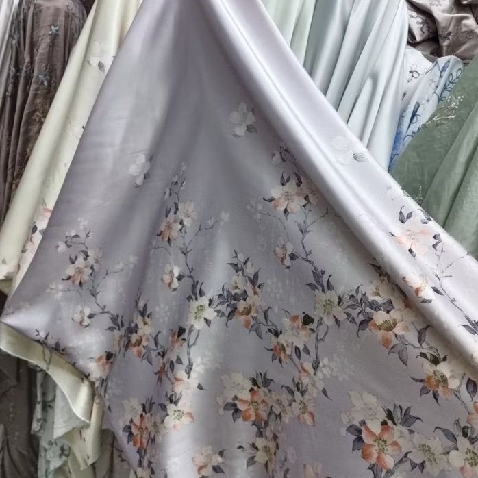 Bahan Kain Armany Dior Silk motif Print Import Premium