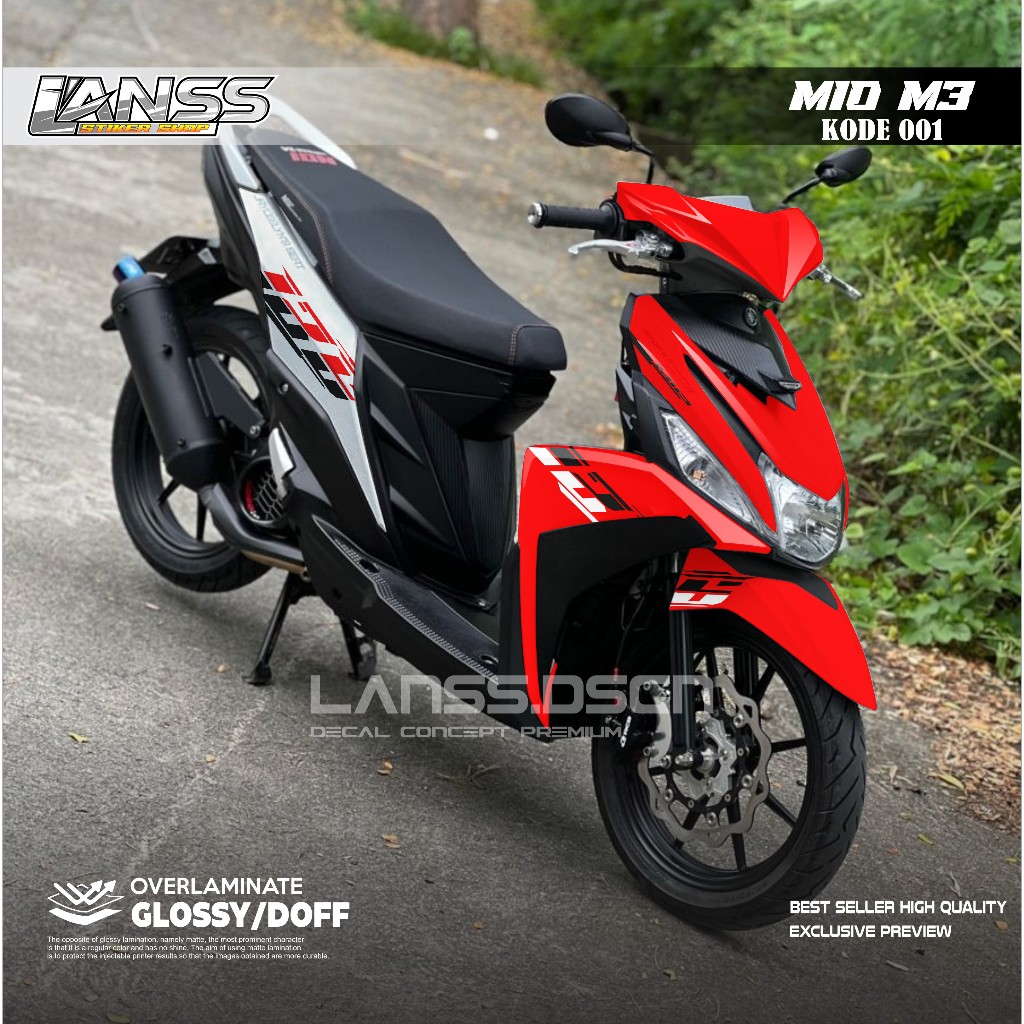 Decal Mio M3 Full Body Variasi Harga Murah / Stiker Mio M3 Full Body / Mio M3 Fullbody
