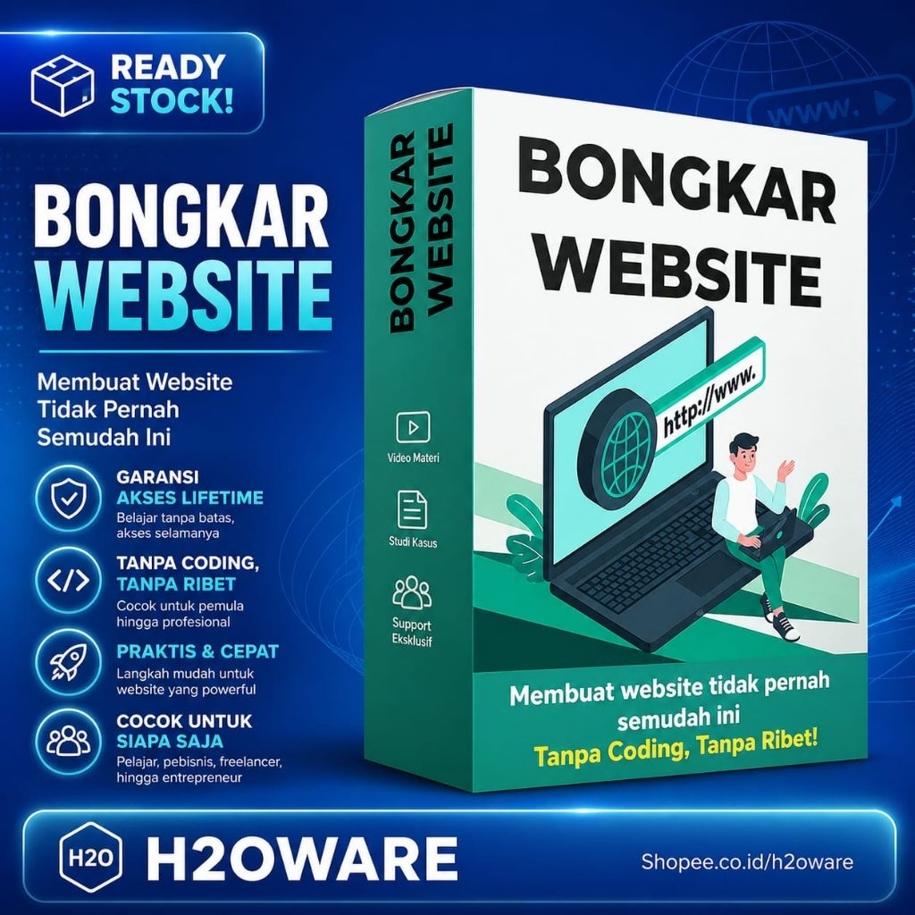 MAHIR BIKIN WEBSITE - Kelas Bongkar Website Belajar Dari Awal Hingga Mahir - Materi Video Pembelajar