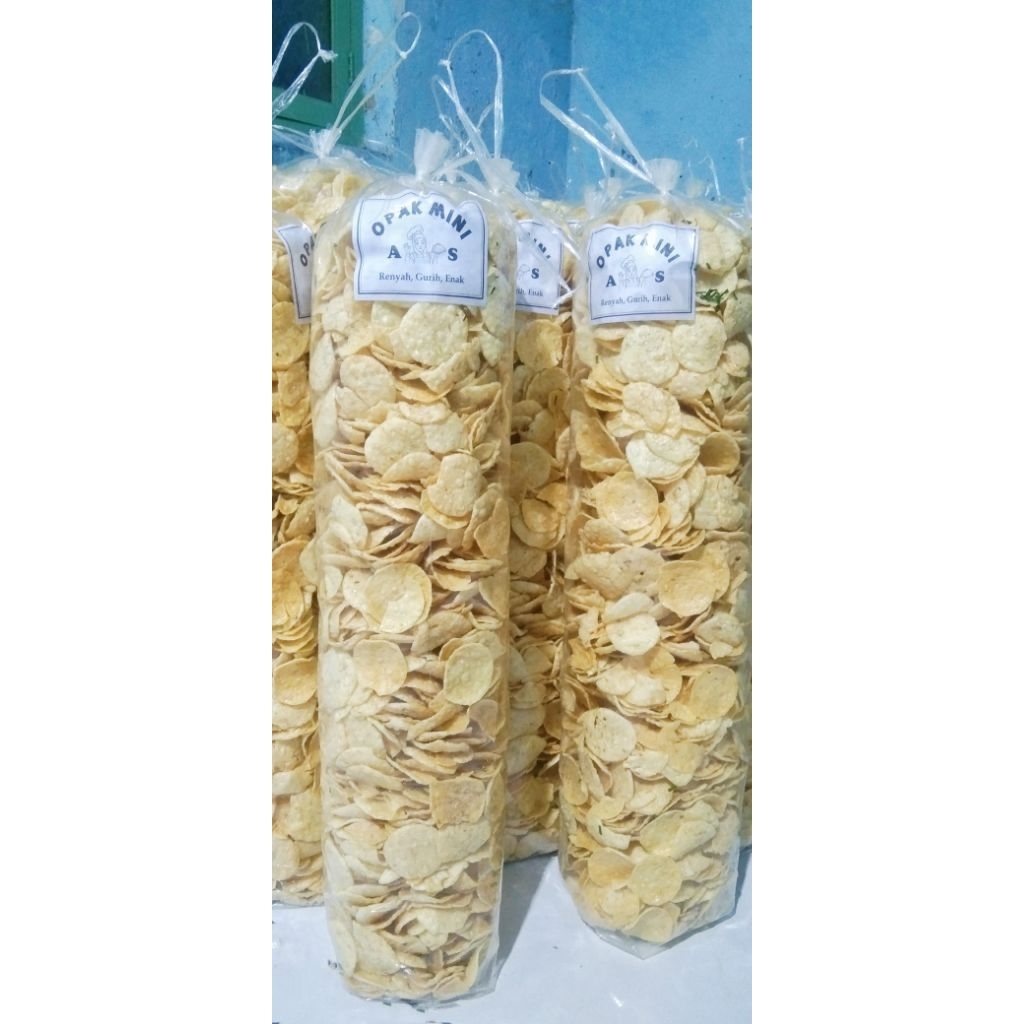 Opak singkong mini/ opak koin/ opak matang/siap makan