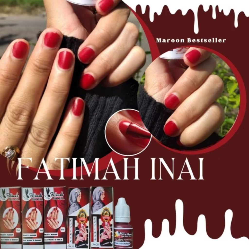 Innai kuku muslimah "Fatimah/kutek halasah sholat/pacar Henna halal/warna tahan lama