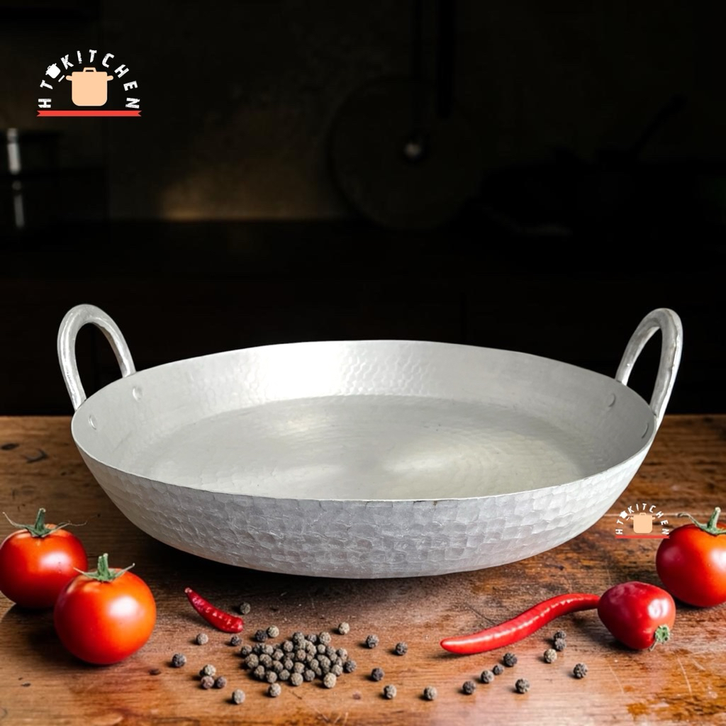 WAJAN DATAR / WAJAN TEFLON / WAJAN MARTABAK ALUMINIUM DIAMETER 45cm ASLI GARUT.