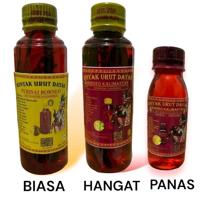MINYAK DAYAK 3VARIAN ORIGINAL HANGAT PANAS MINYAK URUT DAYAK