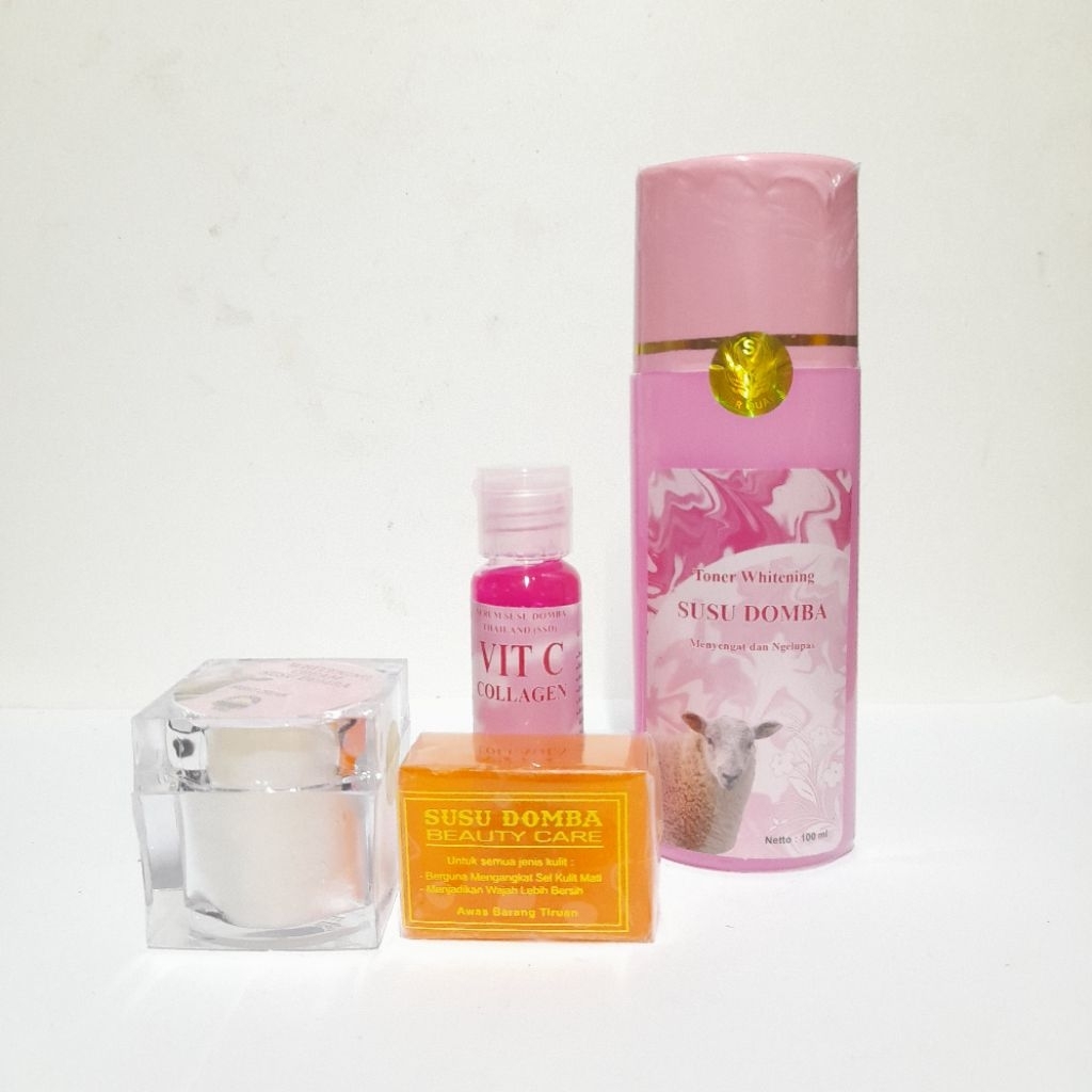 Cream whitening susu domba malam 4in1/ Cream malam Serum vit c Toner csd Sabun csd ori