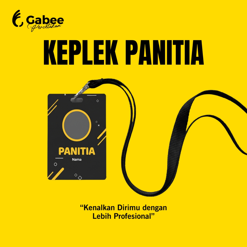 NAME TAG / KARTU PANITIA / KEPLEK / CO CARD / ID CARD / KALUNG PANITIA / INCLUDE MIKA TALI & KERTAS