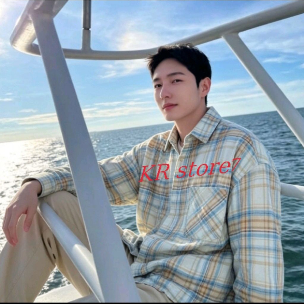 Flanel Hits Korean Style Kemeja Pria Wanita Lengan Panjang