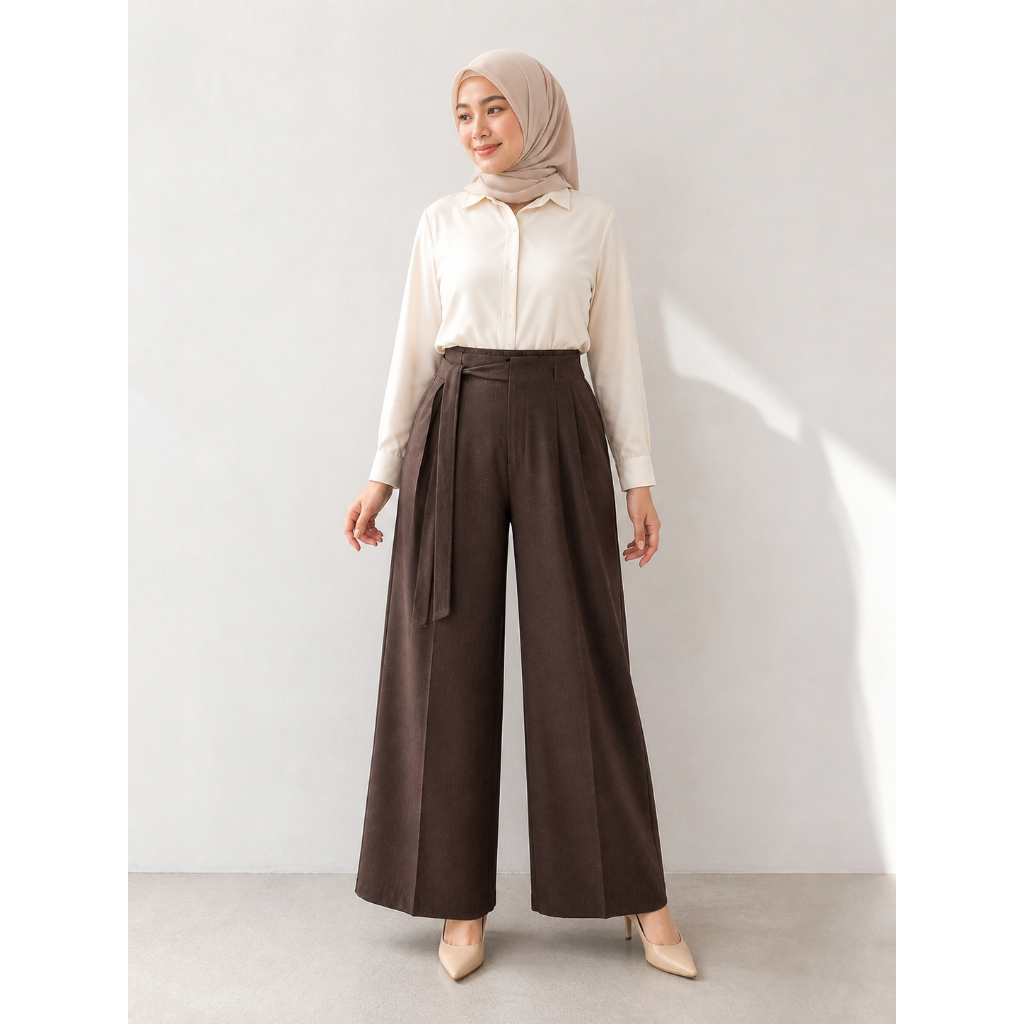 TALIA Pants Super Big Size Bahan Semiwool Premium Stretchy - Celana Jumbo Wanita - BB 53 - 120KG