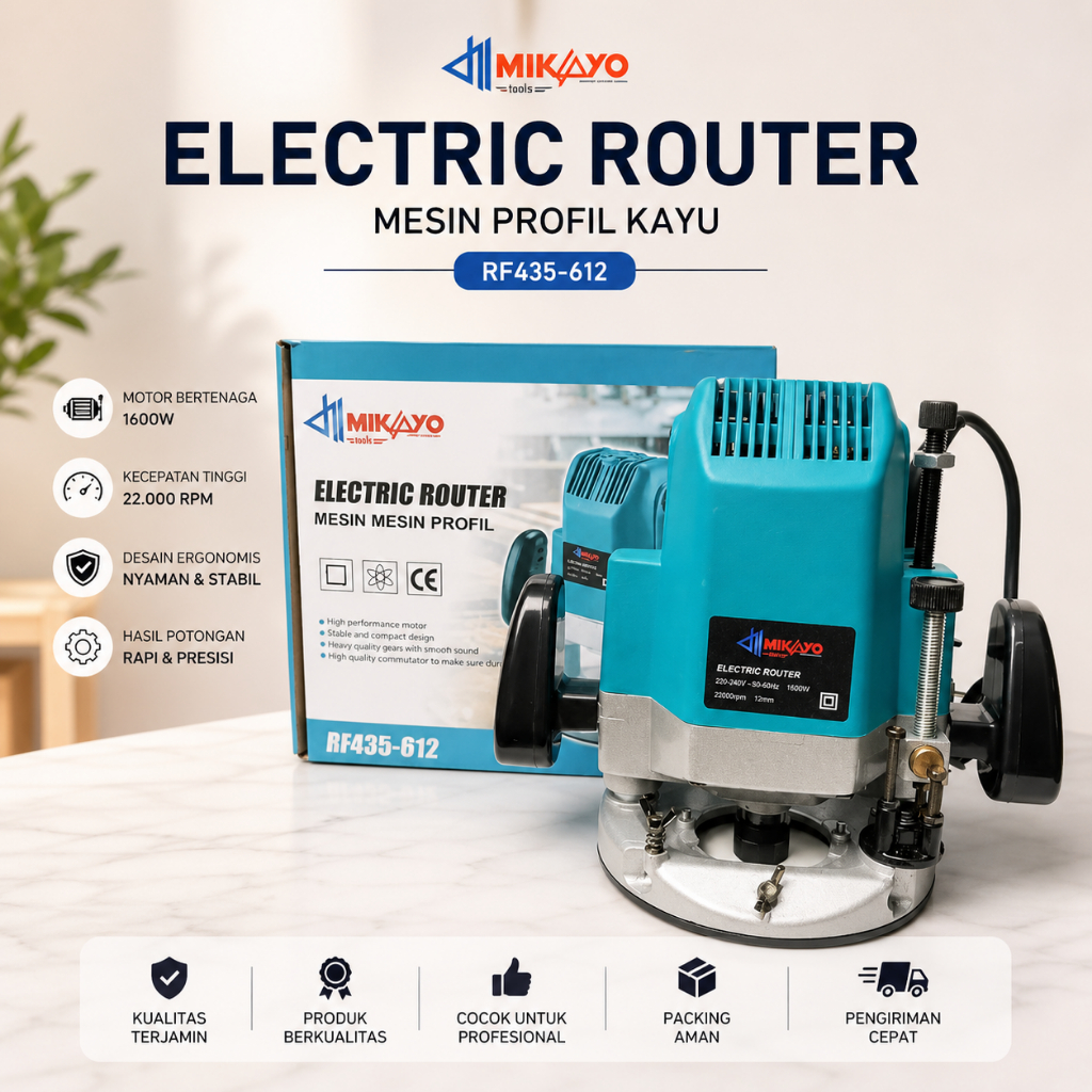 MESIN PROFIL KAYU / ELECTRIC ROUTER maktec Mesin Router 12mm Besar Profil Kayu 12 mm Wood Trimmer be
