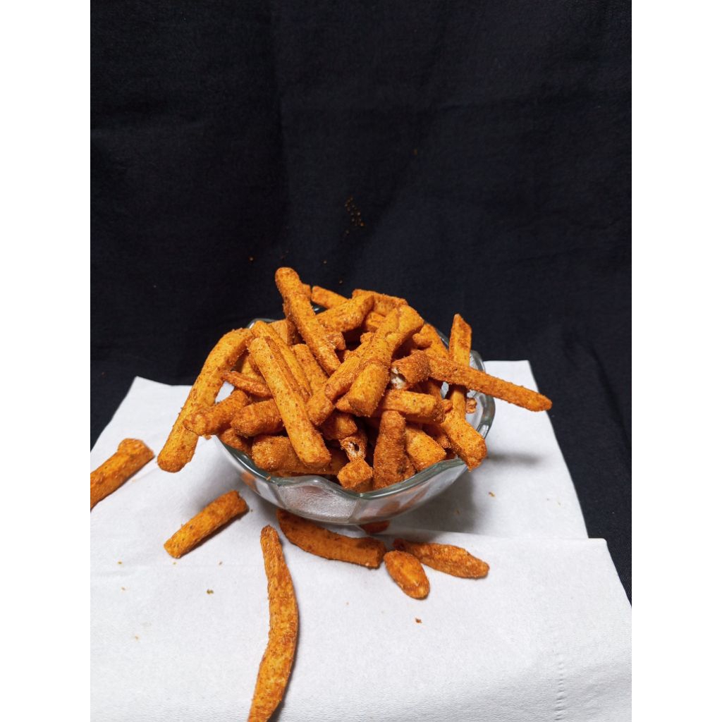 100gr Basreng pedas daun jeruk / basreng stik pedas daun jeruk 100gr