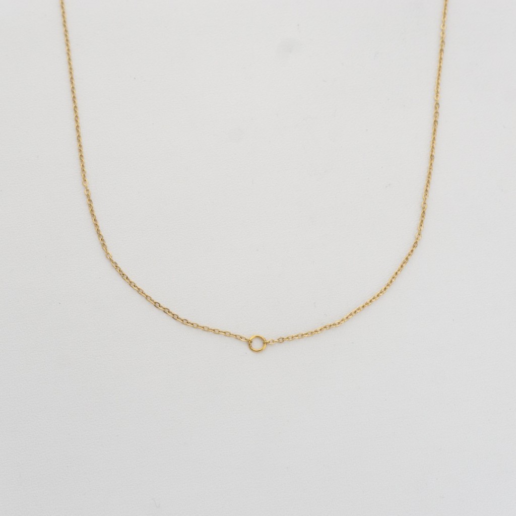 ZOLVEN - Rolo Chain For DIY Necklace Stainless Steel PVD Gold Plated Rantai Kalung DIY Hypoallergeni