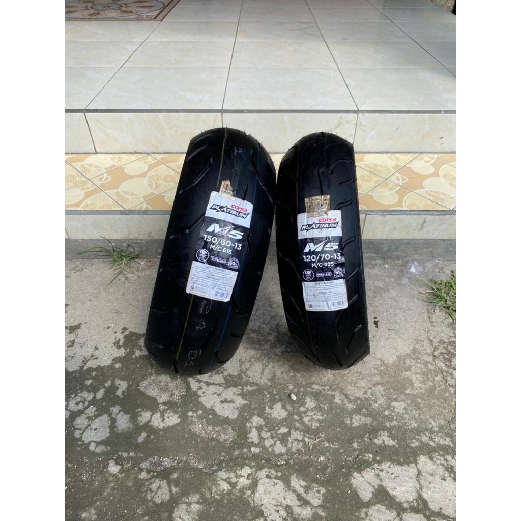 Ban Luar Corsa M5 Ukur 150/70-13 & 120/70-13 Tubeless -Ban Motor Nmax,PCX, Motor Ring 13