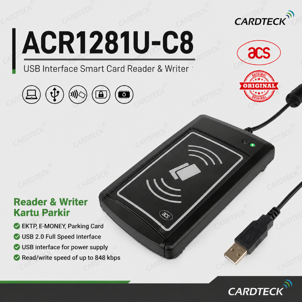 ACS ACR1281U-C8 RFID Smart Card Reader Writer 13.56Mhz USB Contactless NFC Reader eKTP eMoney PENGGA