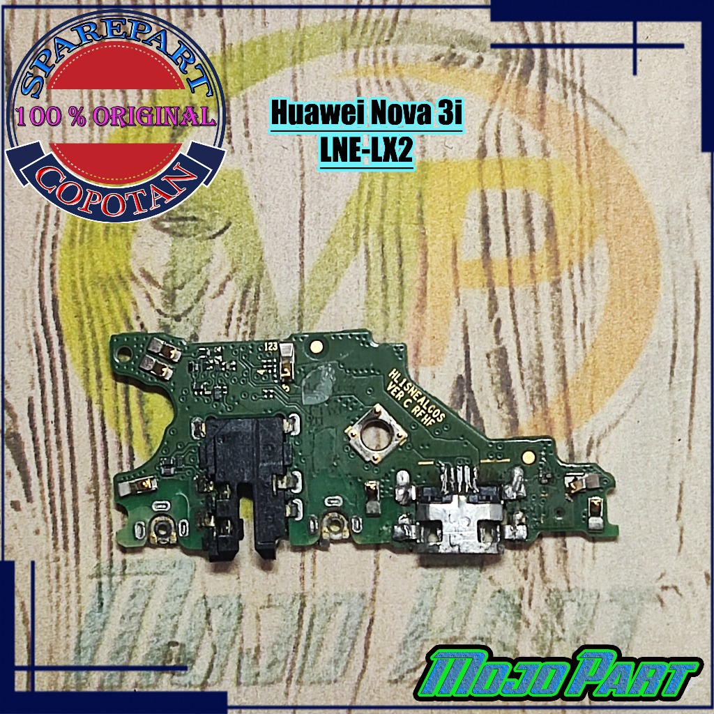 Huawei Nova 3i - LNE-LX2 Papan Konektor Cas PCB UI Board Charger Mesin Bawah Original Copotan