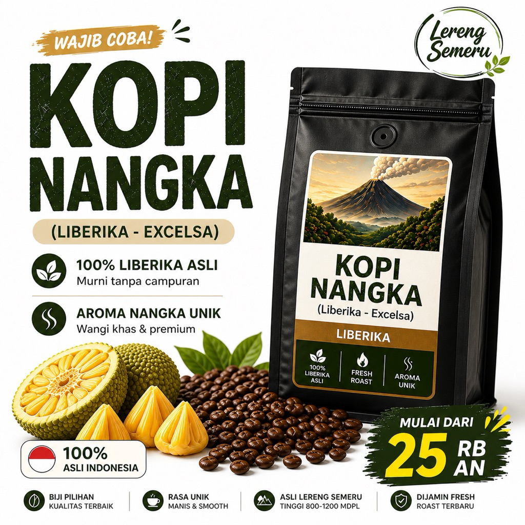 Kopi Liberika (Excelsa) Kopi Nangka Lumajang Jawa timur Coffe